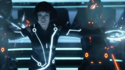 A scene from Tron: Legacy