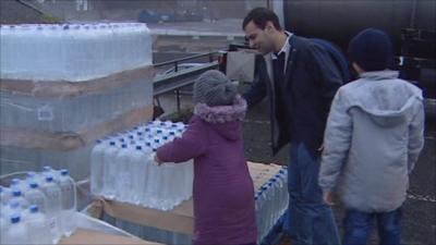 N Ireland residents pick up bottled water