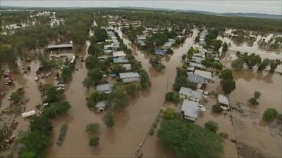 Homes in Australia damaged by sever flooding