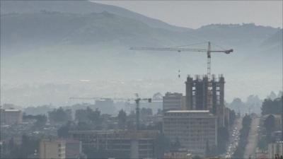 A construction site in Ethiopia