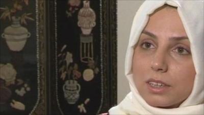 Turkish woman wearing headscarf