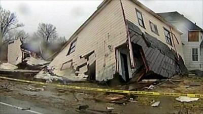 House damaged by tornado