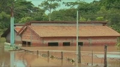 Flooded streets in Brazil