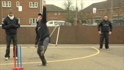 Bowler about to throw