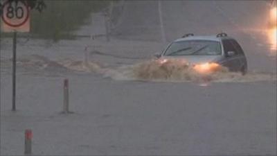 Flooded street