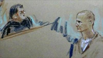 Court drawing of Jared Loughner