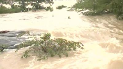 Flood water in Sri Lanka