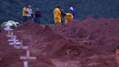 Fresh graves in Brazil