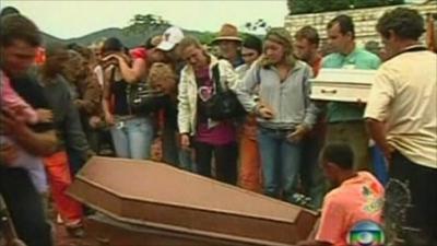 Funeral of flood victim