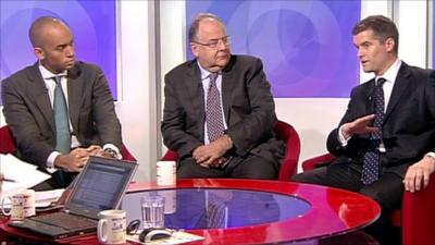 Chuka Ummuna, Lord Falconer and Mark Harper