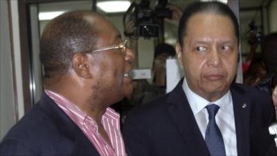 Jean-Claude Duvalier (right)