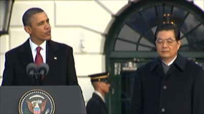 China's President Hu Jintao and US President Barack Obama