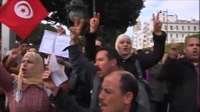 Demonstration in Tunisia