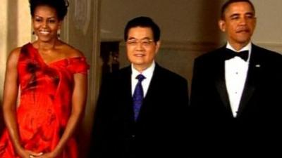 Michelle Obama, Hu Jintao, Barack Obama