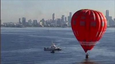 Emergency landing for hot air balloon