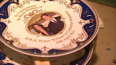 Plate commemorating the couple's wedding