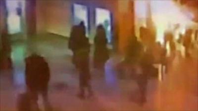 CCTV footage of Moscow airport bomb