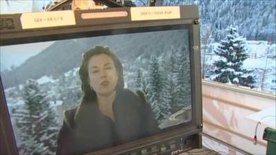 Tanya Beckett on TV screen