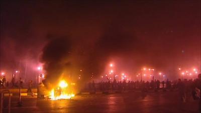 Fire on the streets of Cairo