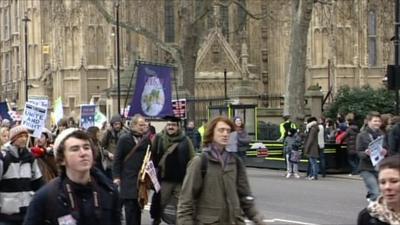 Students protesting