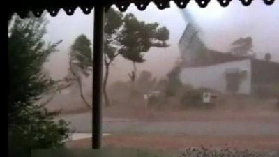 Cyclone Anthony damages property