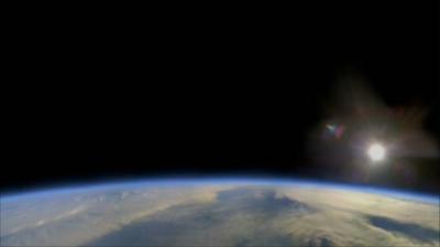 View of Earth from stratosphere