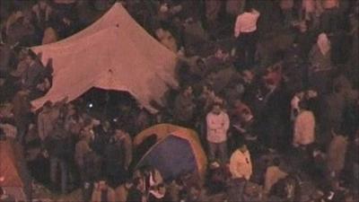 Camping at Tahrir Square