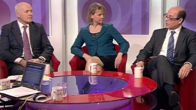 Iain Duncan Smith, Yvette Cooper and Nick Robinson