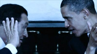 Hosni Mubarak and Barack Obama