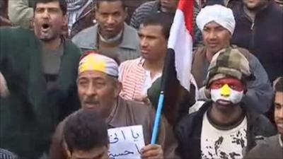 Protesters in Tahir Square