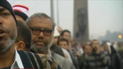 Protesters in Egypt