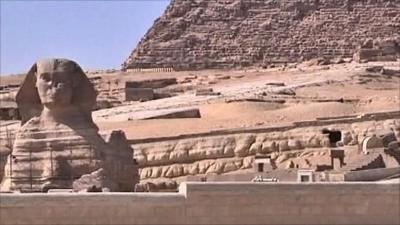 The sphinx and pyramids of Egypt