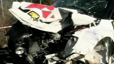 Robert Kubica's car after the crash