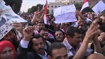 Crowds in Tahrir Square