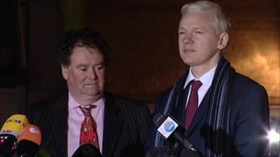 Mark Stephens and Julian Assange