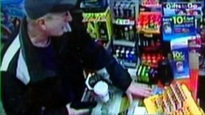 CCTV footage of 'polite robber'