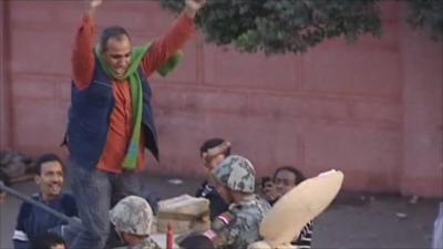 Celebrations on the streets of Cairo