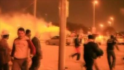 Riot police fire tear gas at protesters in Manama, Bahrain overnight