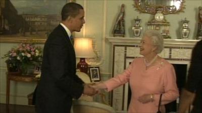 US President Barack Obama, Queen Elizabeth II