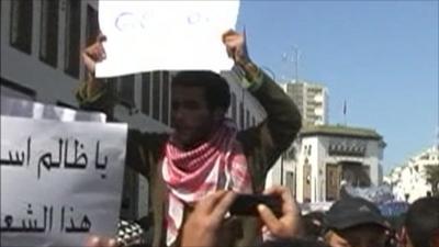 Protest march in Morocco