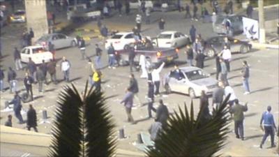 Protesters in Tripoli