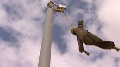 Effigy of Gaddafi