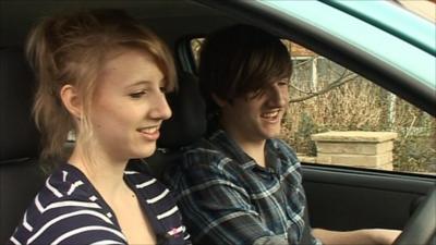 Young people driving