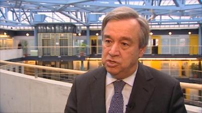 The UN High Commissioner for Refugees, Antonio Guterres