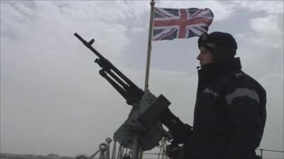 Servicemen on HMS York