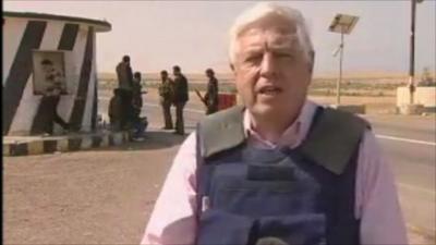 John Simpson on the front line