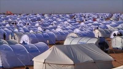 The transit camp on Tunisia's border area with Libya.