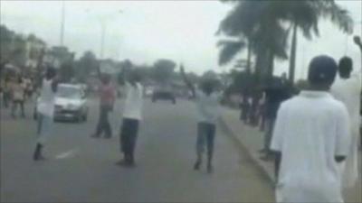 People on the streets of Abidjan