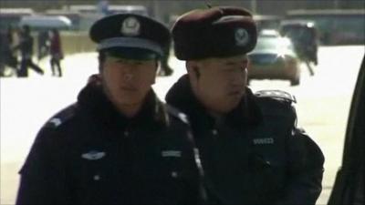 Police officers in Beijing