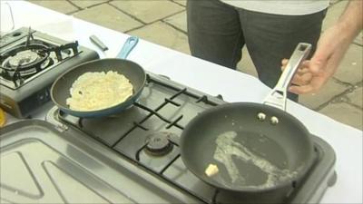 A man making pancakes